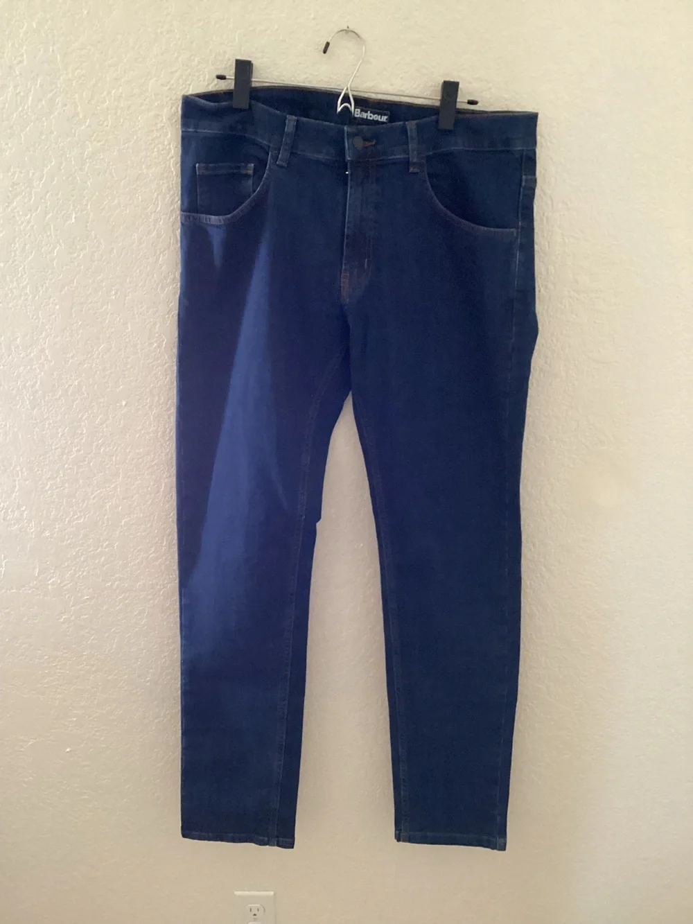 Barbour Men’s Dark Wash Denim Straight Leg Jeans